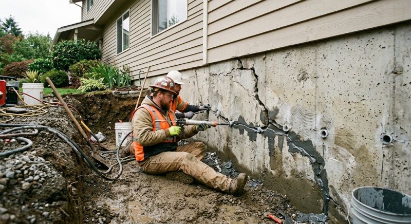 Cracked Foundation Repair in Etowah, TN