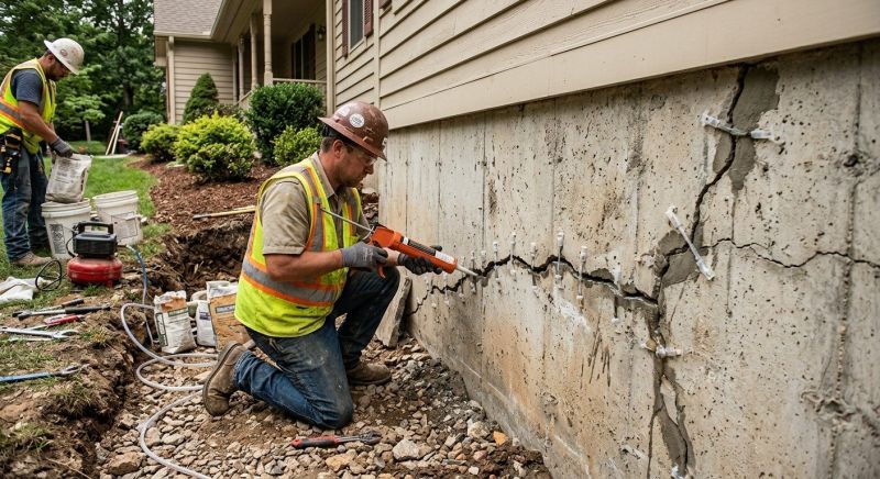 Cracked Foundation Repair in Spring City, TN