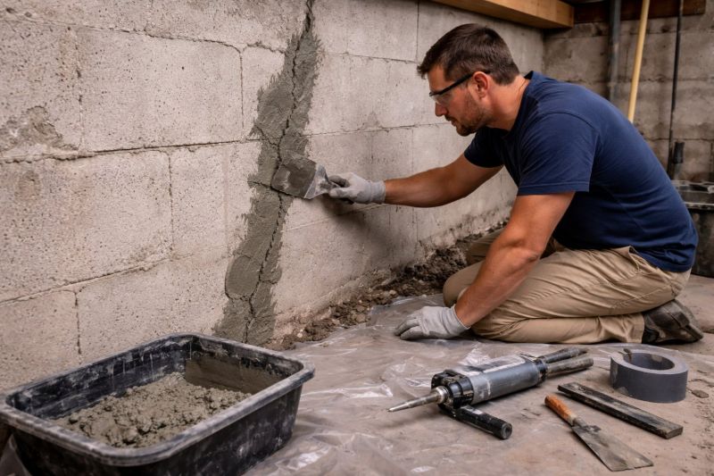 Foundation Crack Repair in Meigs County, TN