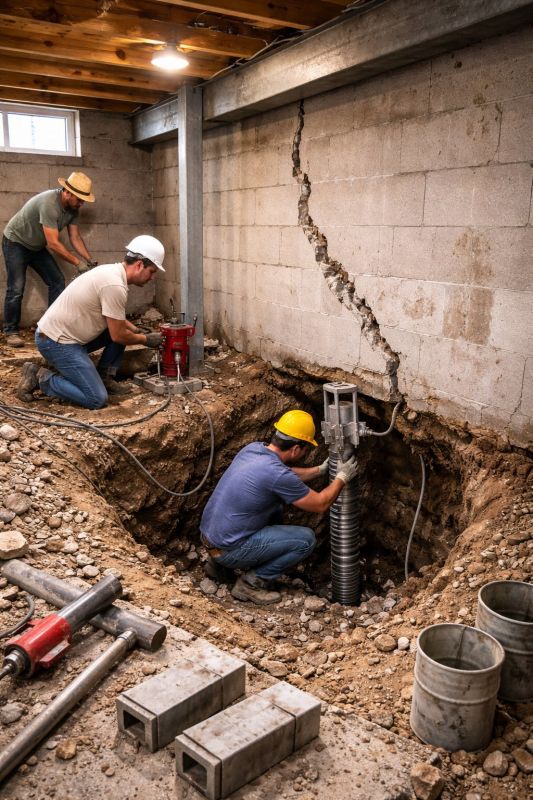 Foundation Structural Repair in Ten Mile, TN