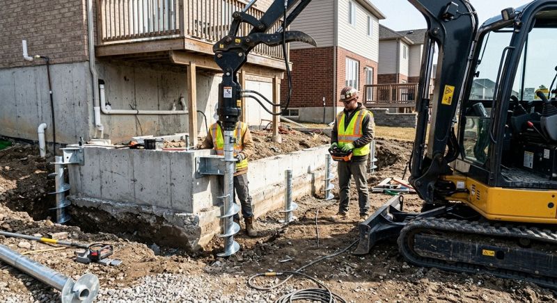 Helical Piers Installation in Athens, TN