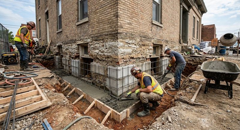 Structural Underpinning in Athens, TN